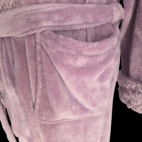 Carole Hochman Mauve Plush Robe Size L - Picture 3 of 7